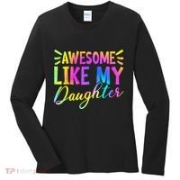 Awesome Like My Daughter Funny Fathers Day Dad Tie Dye Women's Long Sleeve Shirt thumb 0