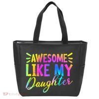 Awesome Like My Daughter Funny Fathers Day Dad Tie Dye Tote Bag thumb 0