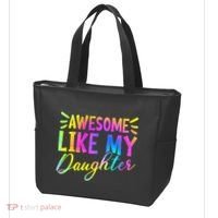 Awesome Like My Daughter Funny Fathers Day Dad Tie Dye Tote Bag thumb 3