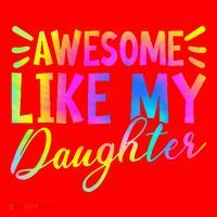 Awesome Like My Daughter Funny Fathers Day Dad Tie Dye Santa Hat thumb 1