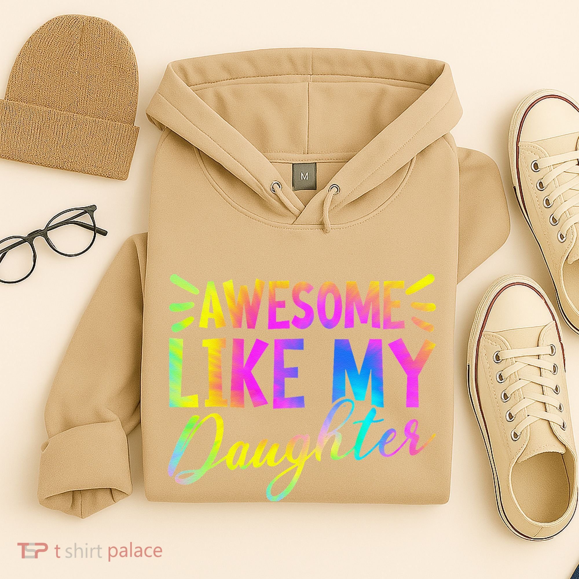 Awesome Like My Daughter Funny Fathers Day Dad Tie Dye Hoodie