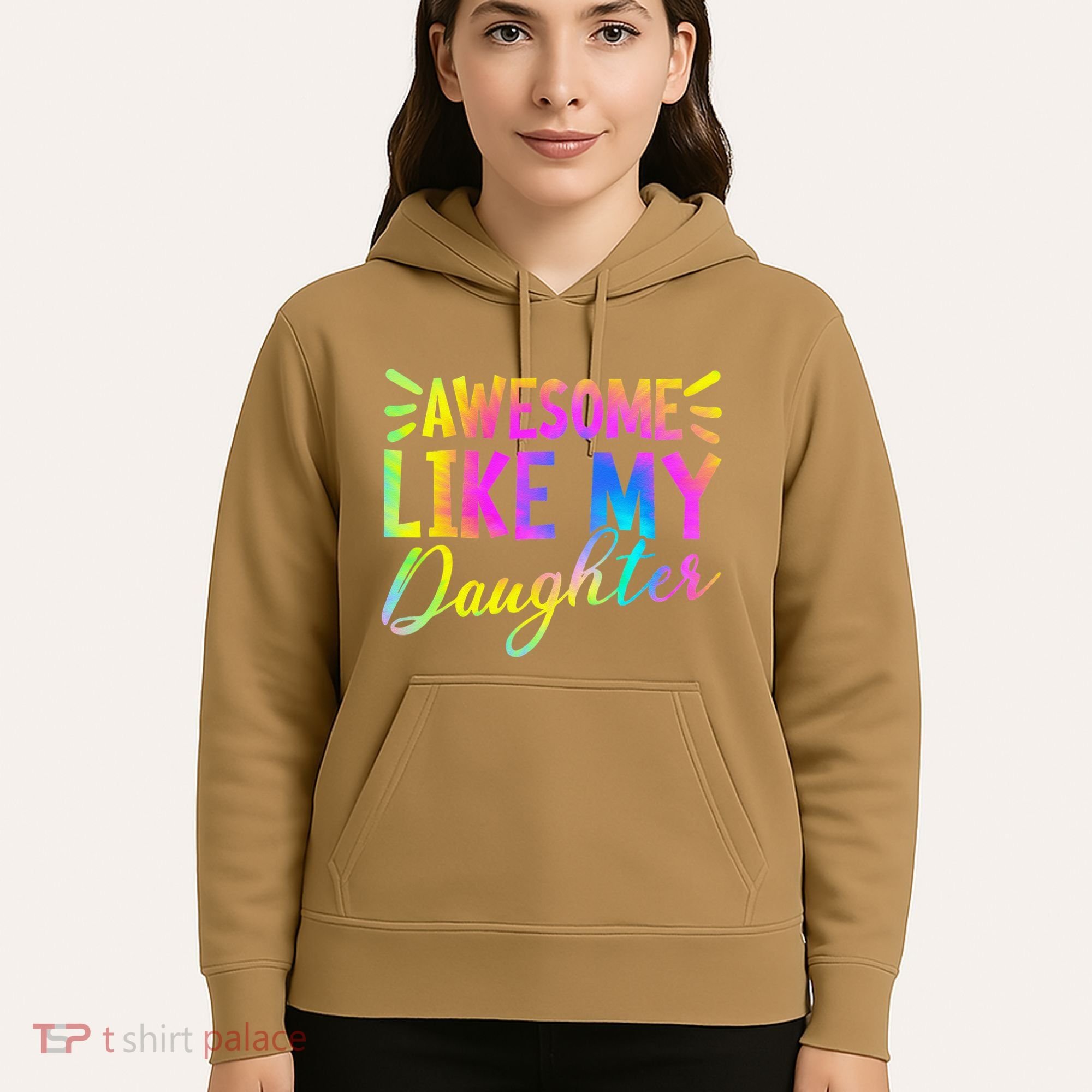 Awesome Like My Daughter Funny Fathers Day Dad Tie Dye Hoodie