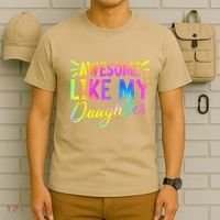 Awesome Like My Daughter Funny Fathers Day Dad Tie Dye T-Shirt thumb 6