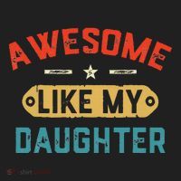 Awesome Like My Daughter Retro Man Dad Funny Fathers Day Beanie thumb 2