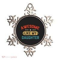 Awesome Like My Daughter Retro Man Dad Funny Fathers Day Ornament thumb 0