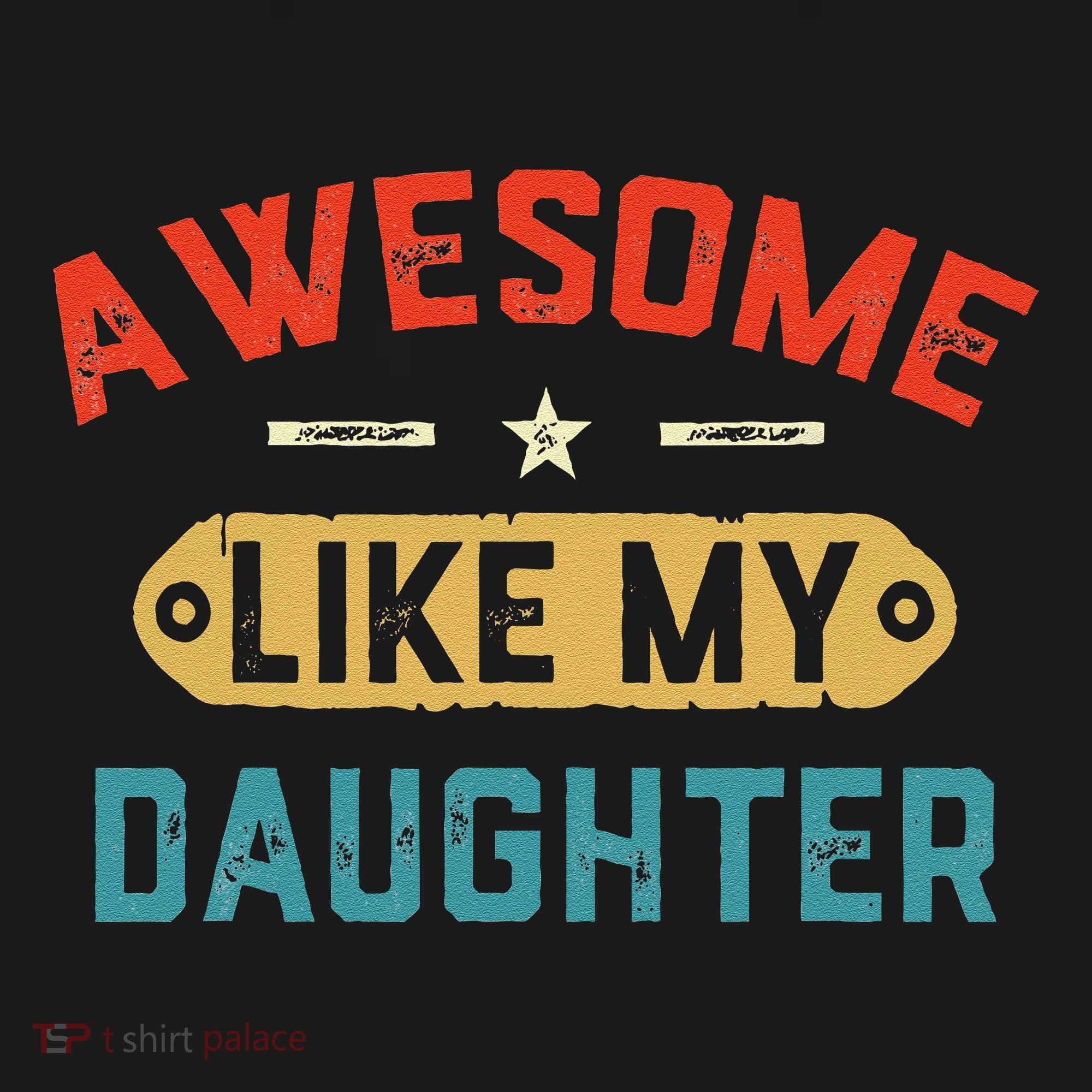 Awesome Like My Daughter Retro Man Dad Funny Fathers Day Women's Tank Top