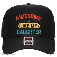 Awesome Like My Daughter Retro Man Dad Funny Fathers Day Hat thumb 0