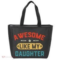Awesome Like My Daughter Retro Man Dad Funny Fathers Day Tote Bag thumb 0