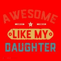 Awesome Like My Daughter Retro Man Dad Funny Fathers Day Santa Hat thumb 1