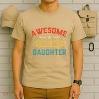 Awesome Like My Daughter Retro Man Dad Funny Fathers Day T-Shirt thumb 6