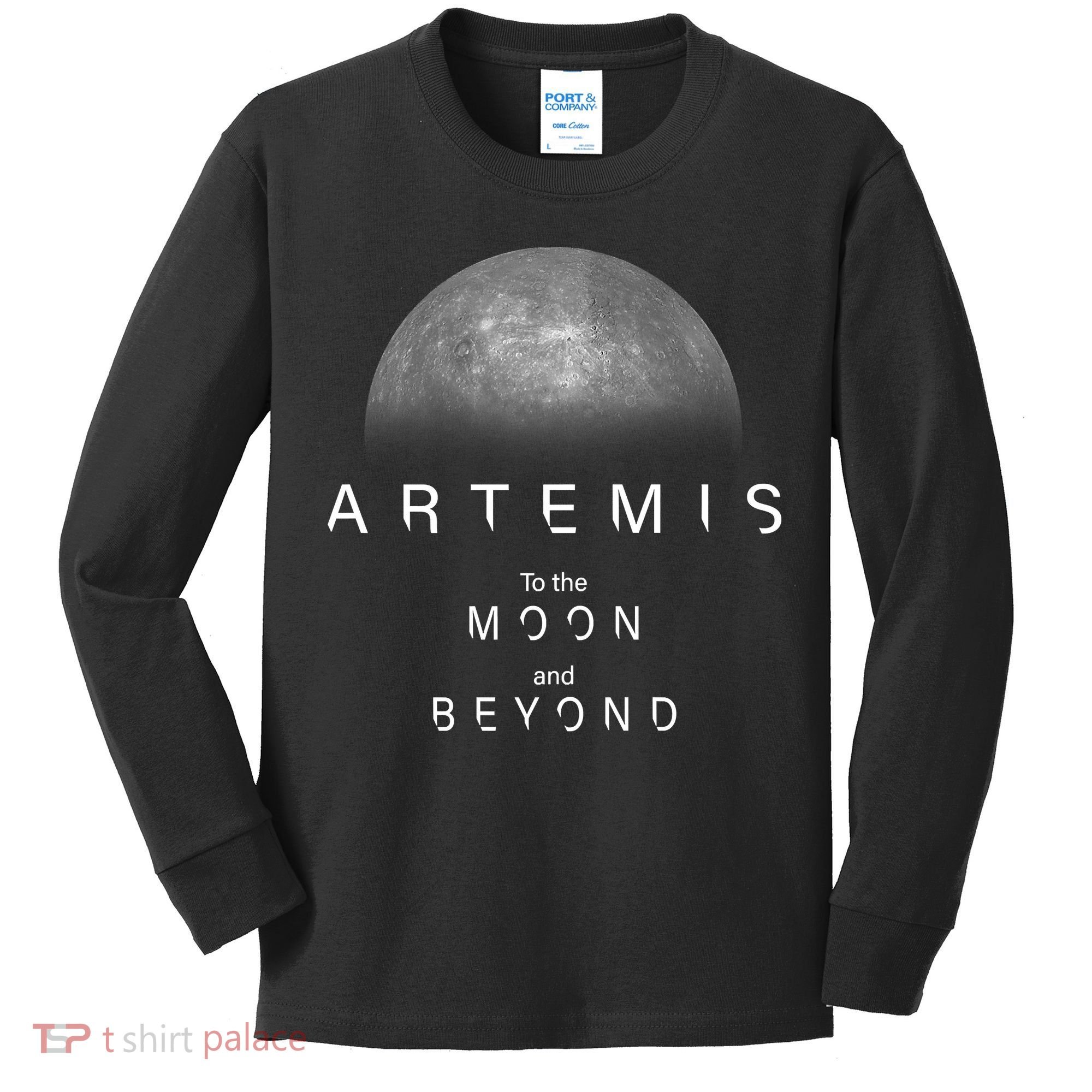 Artemis Launch Mission To The Moon And Beyond Kids Long Sleeve Shirt