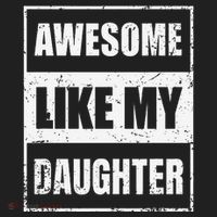 Awesome Like My Daughter Funny Fathers Day Mothers Day Dad Beanie thumb 2