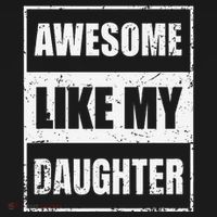 Awesome Like My Daughter Funny Fathers Day Mothers Day Dad Women's Hoodie thumb 2