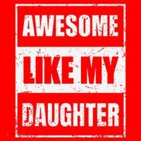 Awesome Like My Daughter Funny Fathers Day Mothers Day Dad Santa Hat thumb 1
