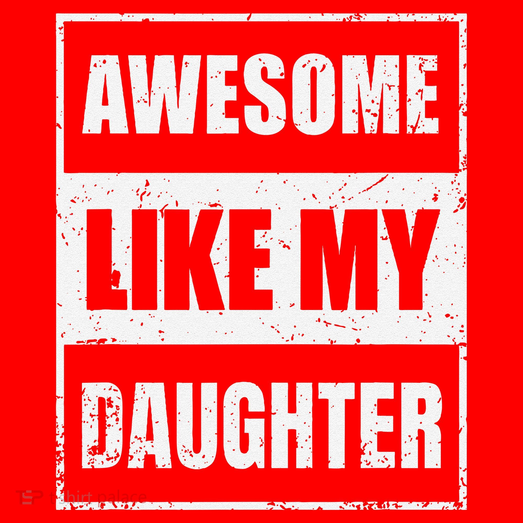 Awesome Like My Daughter Funny Fathers Day Mothers Day Dad Santa Hat