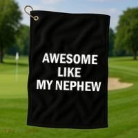 Awesome Like My Nephew Golf Towel thumb 1