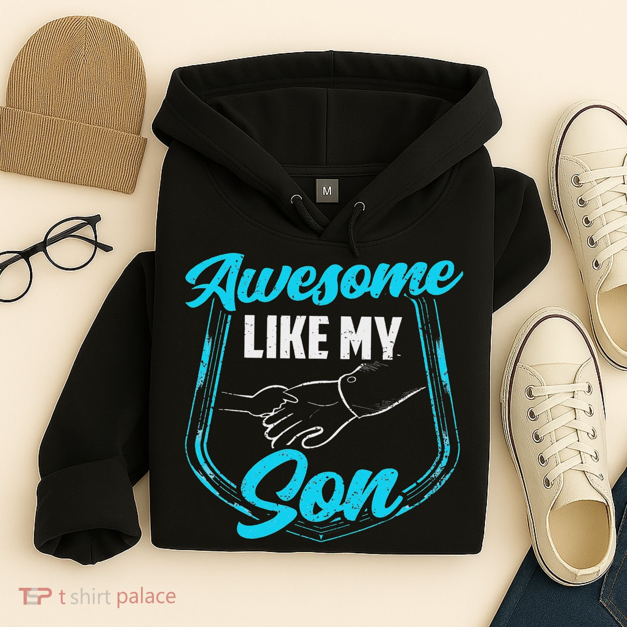 Awesome Like My Son Daddy Father Father's Day Dad Sayings Hoodie
