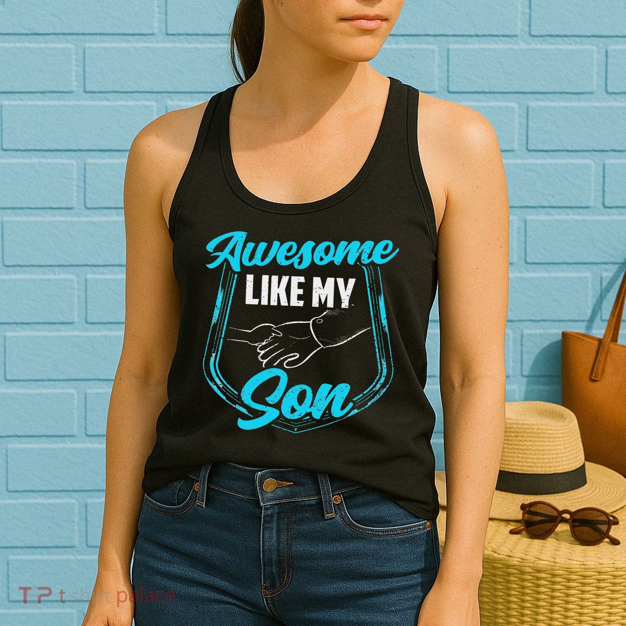 Awesome Like My Son Daddy Father Father's Day Dad Sayings Women's Tank Top