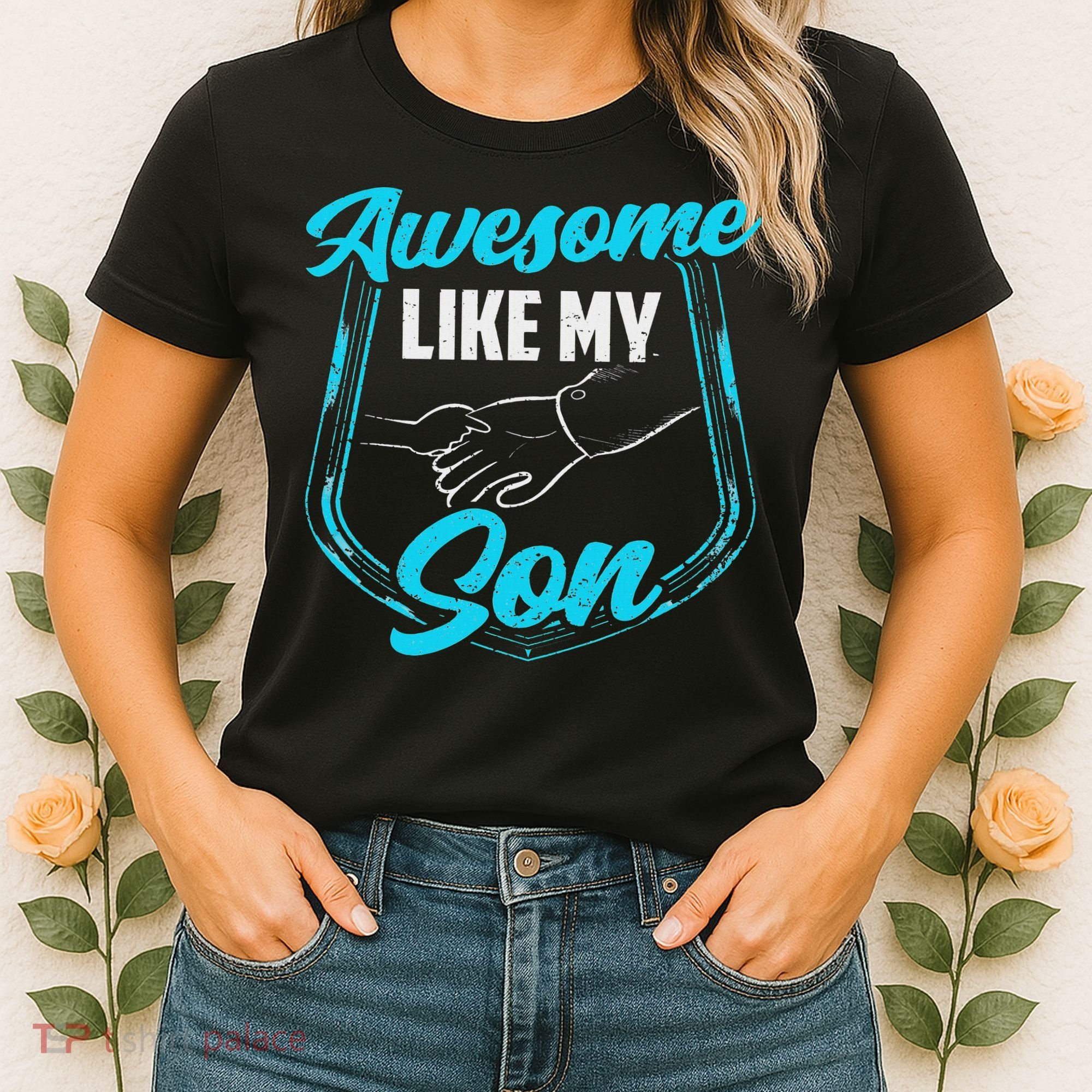 Awesome Like My Son Daddy Father Father's Day Dad Sayings Women's T-Shirt