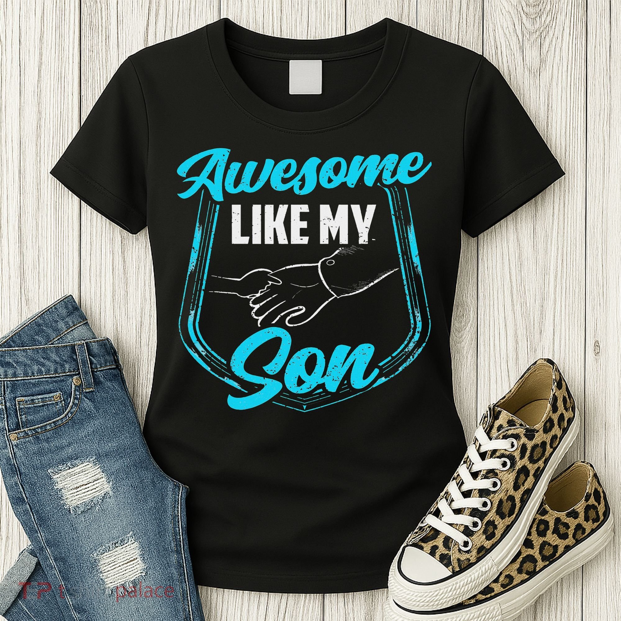 Awesome Like My Son Daddy Father Father's Day Dad Sayings Women's T-Shirt