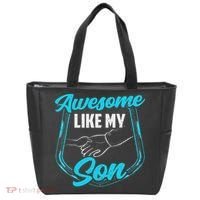 Awesome Like My Son Daddy Father Father's Day Dad Sayings Tote Bag thumb 0