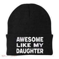 Awesome Like My Daughter Funny Fathers Day Gift Dad  Beanie thumb 0