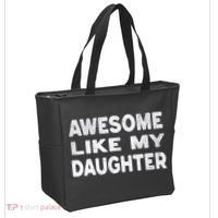 Awesome Like My Daughter Funny Fathers Day Gift Dad  Tote Bag thumb 2