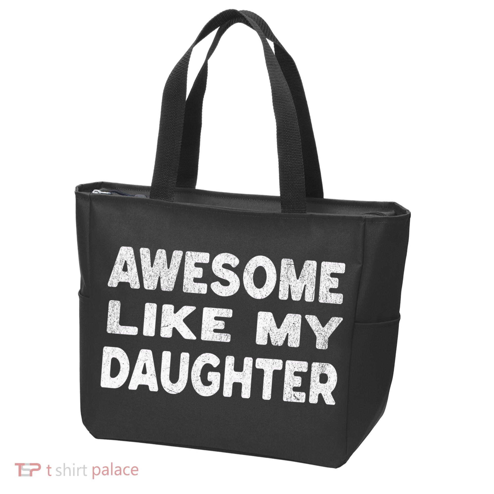 Awesome Like My Daughter Funny Fathers Day Gift Dad  Tote Bag