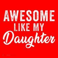 Awesome Like My Daughter Man Funny Fathers Day Dad Santa Hat thumb 1