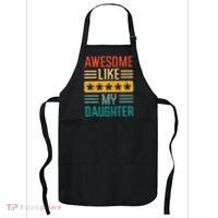 Awesome Like My Daughter Fathers Day Retro Dad Papa Dada Apron thumb 0