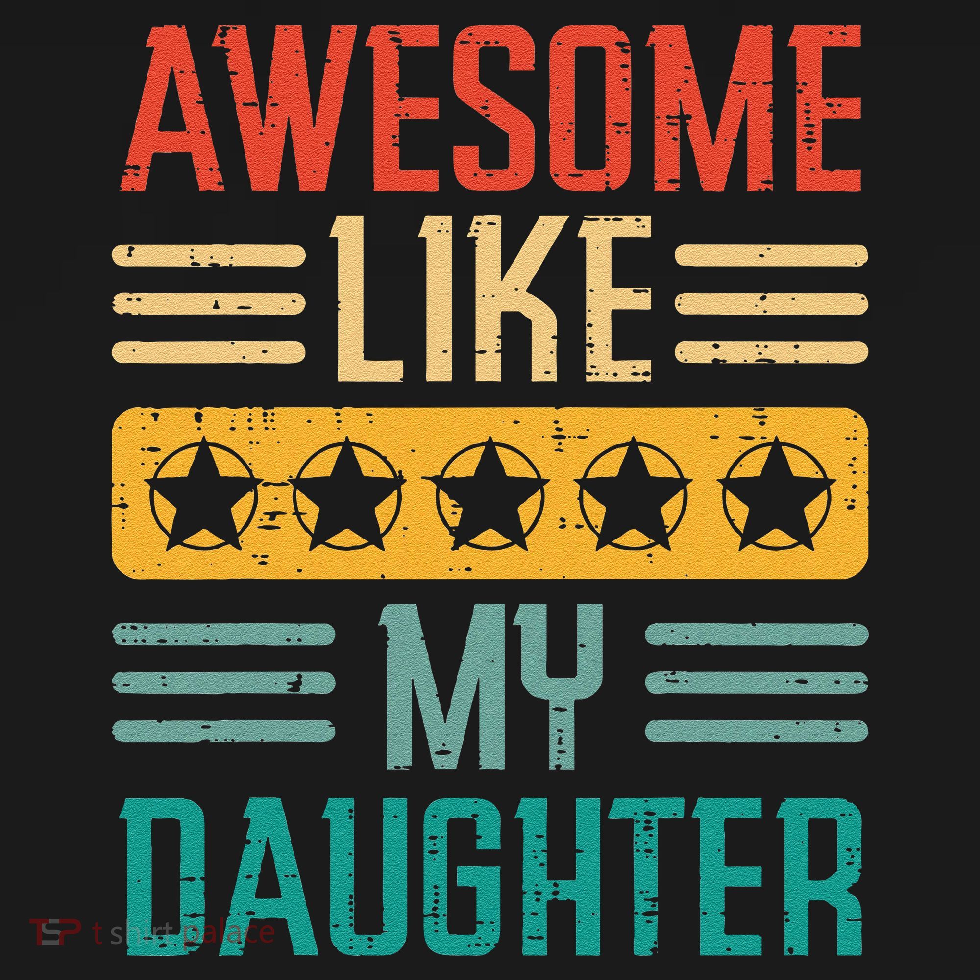 Awesome Like My Daughter Fathers Day Retro Dad Papa Dada Women's Hoodie
