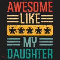 Awesome Like My Daughter Fathers Day Retro Dad Papa Dada Hat thumb 2