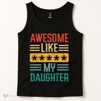 Awesome Like My Daughter Fathers Day Retro Dad Papa Dada Tank Top thumb 2