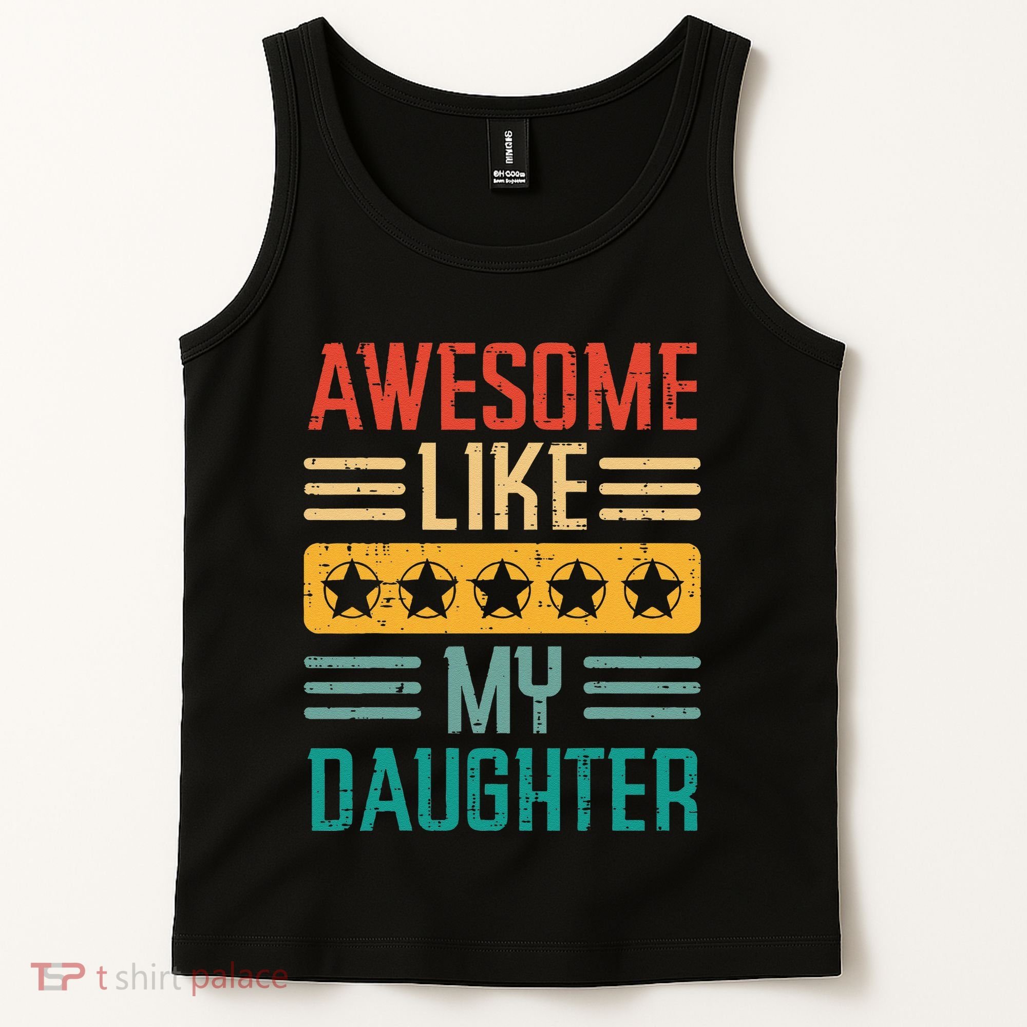 Awesome Like My Daughter Fathers Day Retro Dad Papa Dada Tank Top
