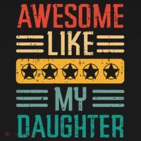 Awesome Like My Daughter Fathers Day Retro Dad Papa Dada Women's T-Shirt thumb 6