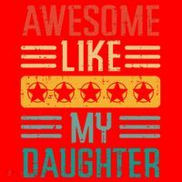 Awesome Like My Daughter Fathers Day Retro Dad Papa Dada Santa Hat thumb 1