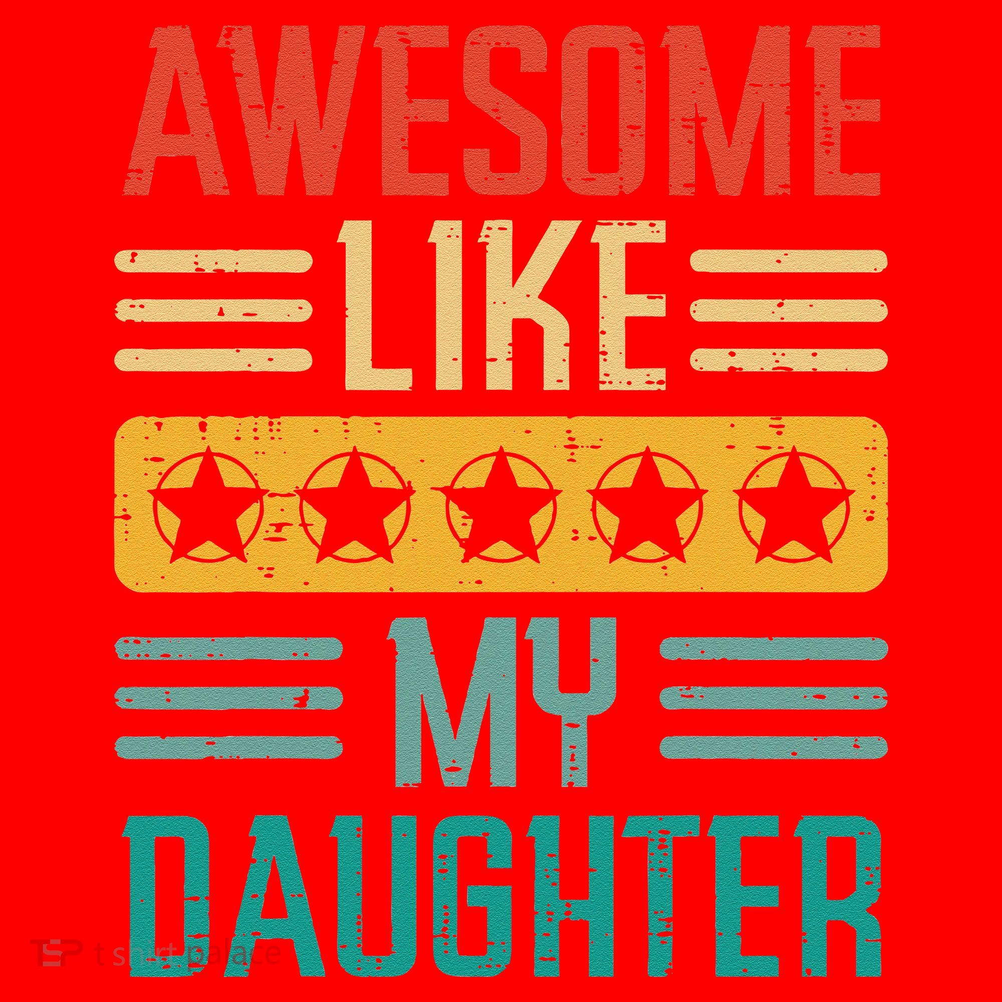 Awesome Like My Daughter Fathers Day Retro Dad Papa Dada Santa Hat