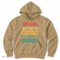 Awesome Like My Daughter Fathers Day Retro Dad Papa Dada Hoodie thumb 0