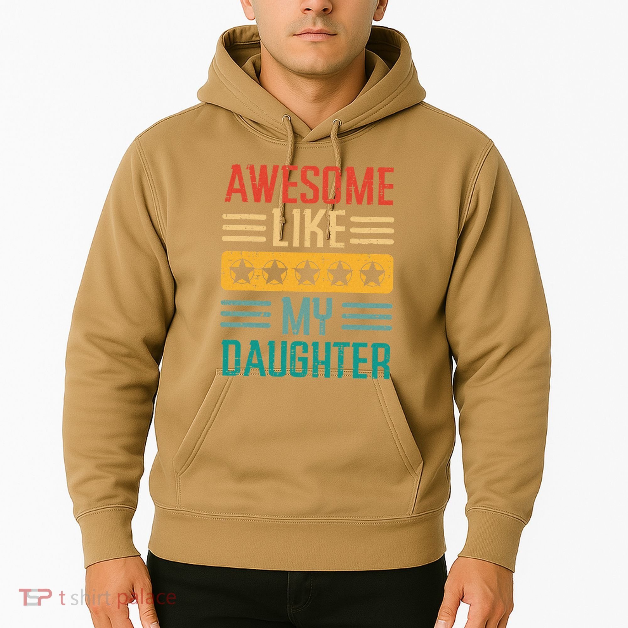 Awesome Like My Daughter Fathers Day Retro Dad Papa Dada Hoodie