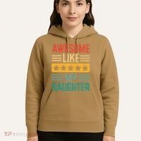 Awesome Like My Daughter Fathers Day Retro Dad Papa Dada Hoodie thumb 5
