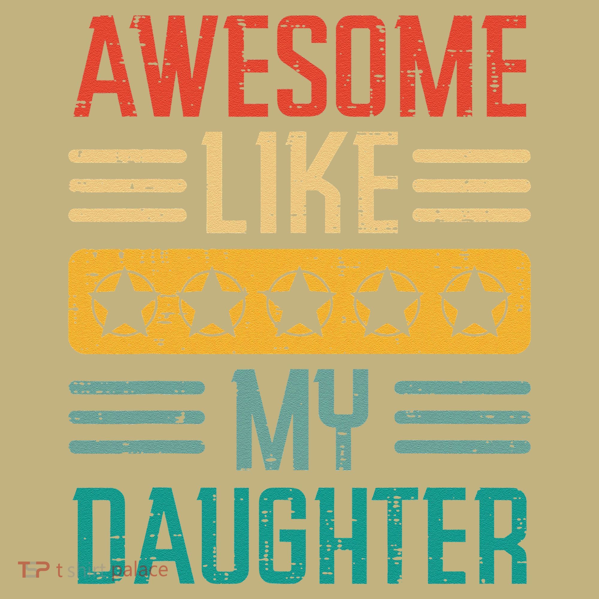 Awesome Like My Daughter Fathers Day Retro Dad Papa Dada Mousepad