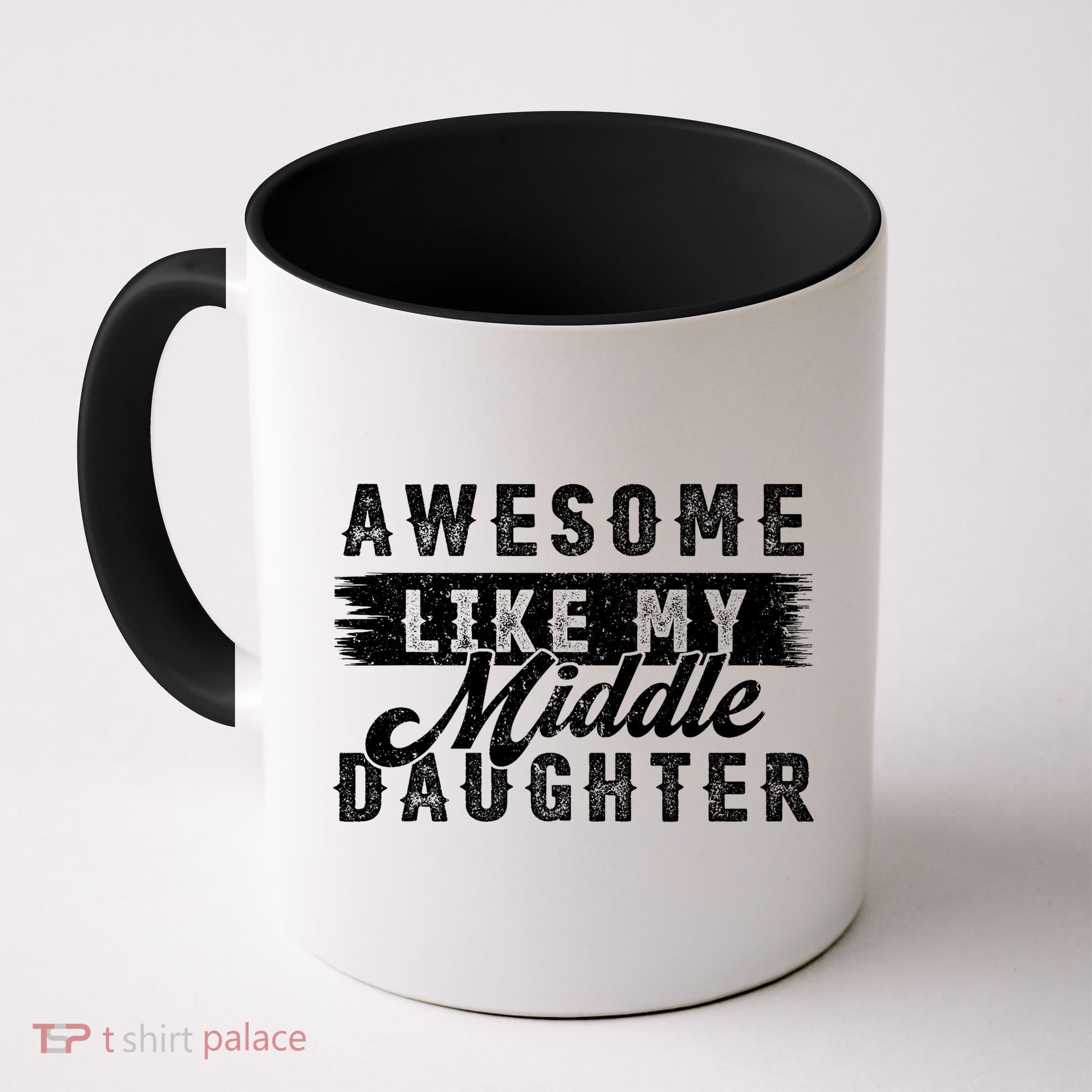 Awesome Like My Middle Daughter Retro Funny Fathers Day Coffee Mug