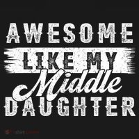 Awesome Like My Middle Daughter Retro Funny Fathers Day Women's Hoodie thumb 2
