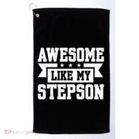 Awesome Like My Stepson Bonus Dad Gift Golf Towel thumb 0