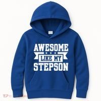 Awesome Like My Stepson Bonus Dad Gift Kids Hoodie thumb 0