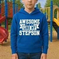 Awesome Like My Stepson Bonus Dad Gift Kids Hoodie thumb 2