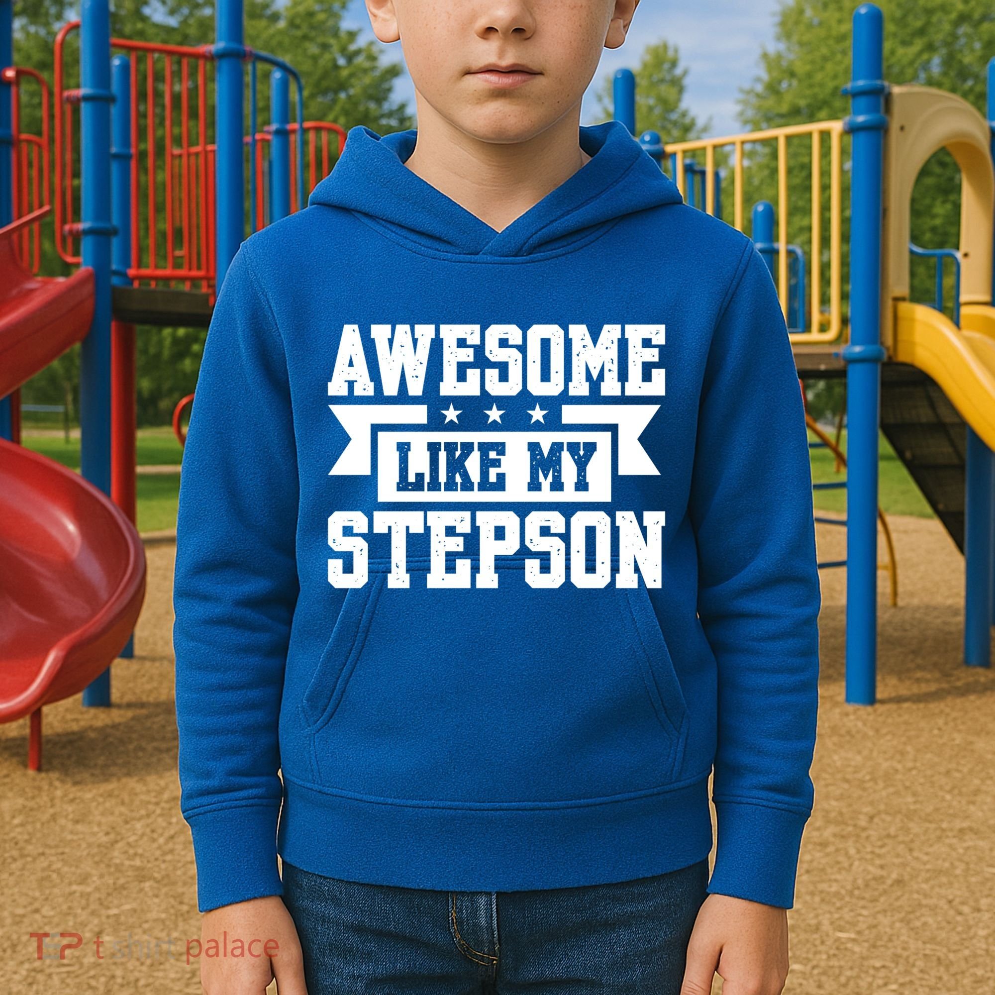 Awesome Like My Stepson Bonus Dad Gift Kids Hoodie