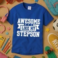 Awesome Like My Stepson Bonus Dad Gift Kids T-Shirt thumb 3