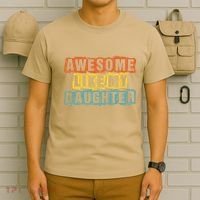 Awesome Like My Daughter Man Funny Fathers Day Retro Vintage T-Shirt thumb 6