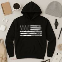 Awesome Like My Step Daughter Fathers Day Dad Joke Hoodie thumb 3